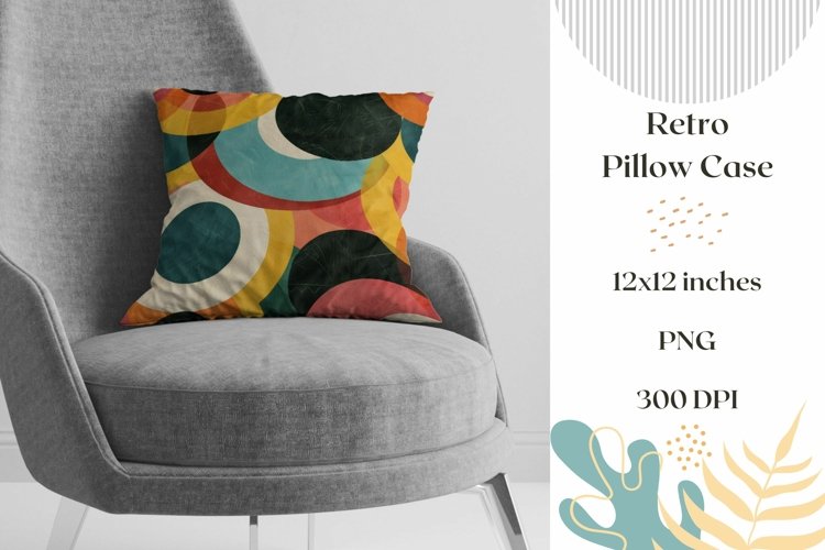 Retro Pillow Case Sublimation, Multicolor Pillowcase PNG