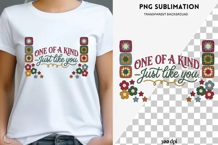 Christmas crochet png design for T-shirts