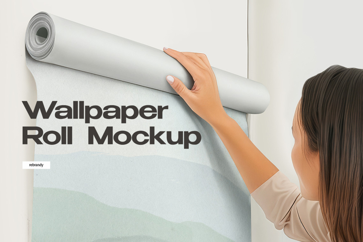 Wallpaper Roll Mockup