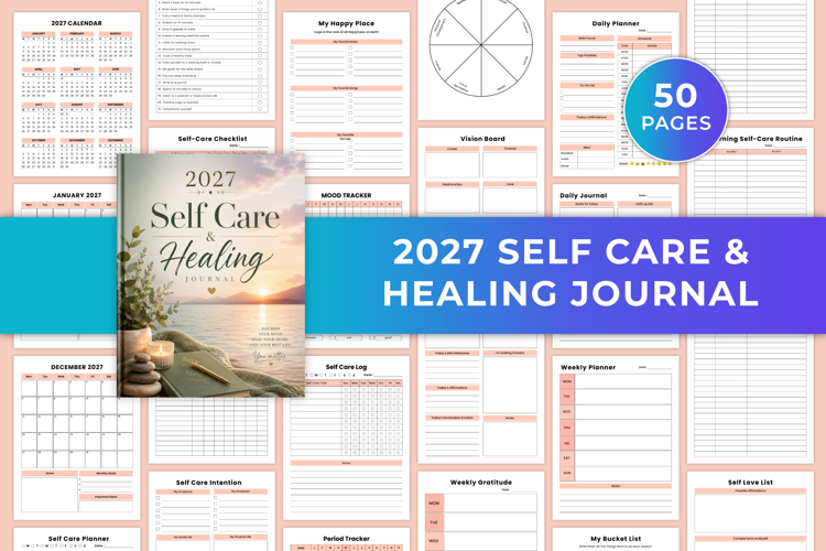 2027 Self Care & Healing Journal | Self-Care Planner