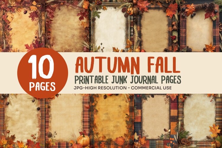 Rustic Fall Junk Journal Pages example image 1