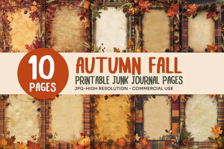 Rustic Fall Junk Journal Pages