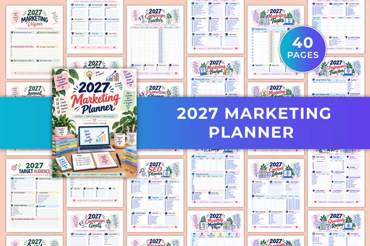 2027 Marketing Planner Kdp interiors
