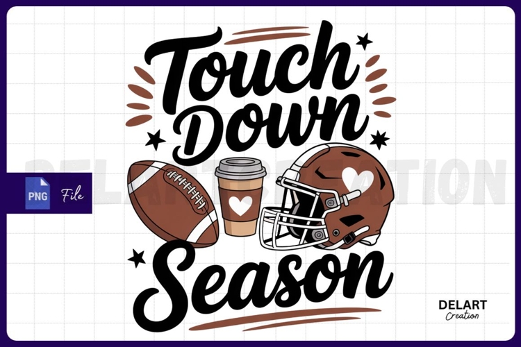 Touch Down Season PNG, Football Season PNG Design