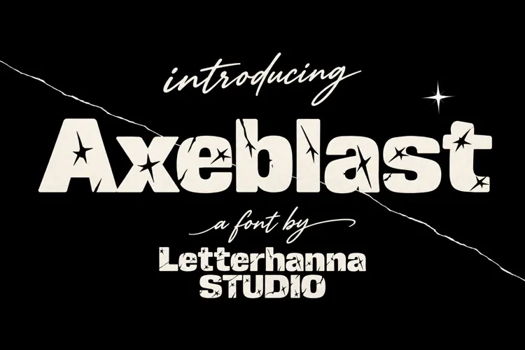 Axeblast Cracked Font - Heavy Stone Font for Bold Brands