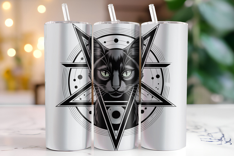 Halloween Cat Tumbler Wrap | Sublimation | Tumblers