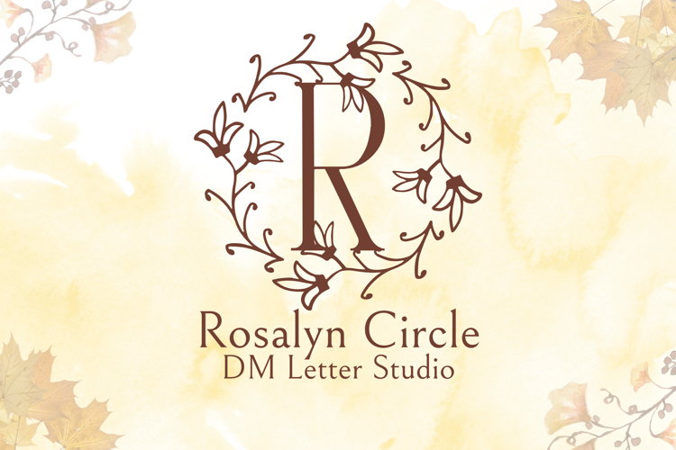Rosalyn Circle Monogram - Elegant Serif Monogram