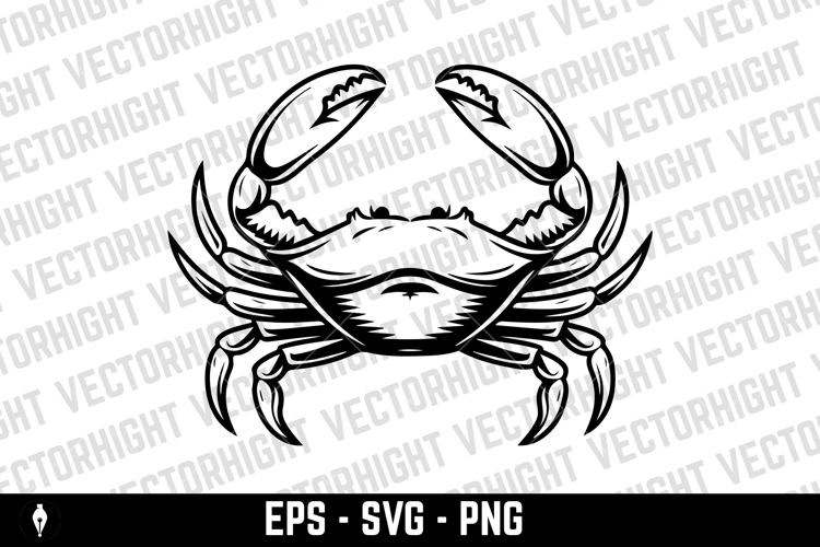 Crab illustrations in vector. Design elements