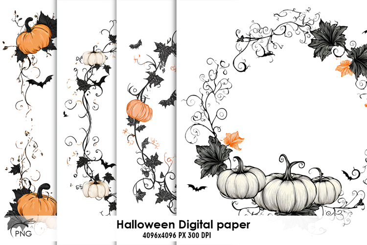 Halloween digital paper