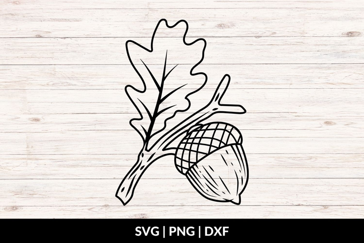 Acorn Branch SVG, Acorn Clipart