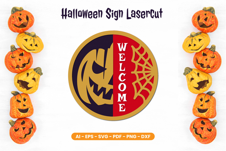 Layered Halloween Sign Lasercut