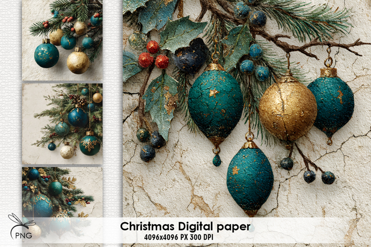 Christmas digital paper, background clipart