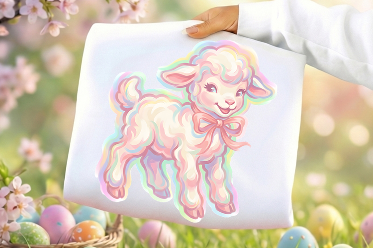Brushstroke Easter Lamb PNG, Happy Easter PNG, Easter Lamb
