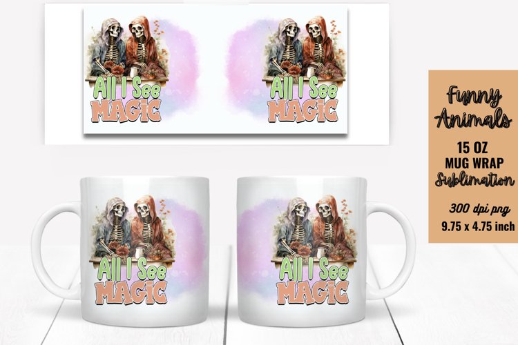 Funny Animals Mug Wrap Sublimation, Mug Wrap PNG example image 1
