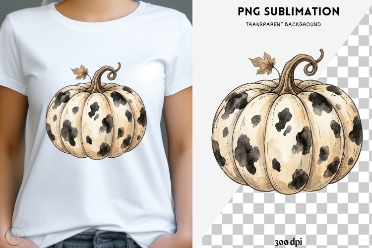 Rustic western pumpkin png design for T-shirts