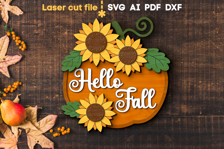 Thanksgiving Pumpkin SVG laser cut files for Glowforge