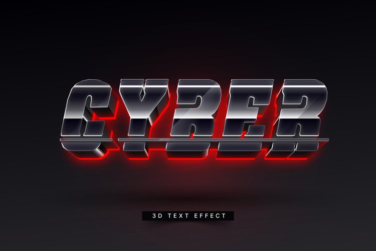 Editable Text Effect for Illustrator. Vector Graphic styles example image 1