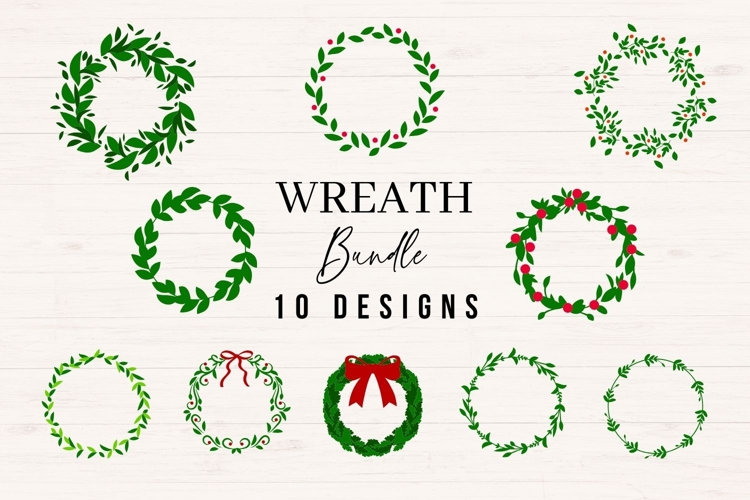 Christmas Wreath SVG Bundle - Holiday Greenery Frames