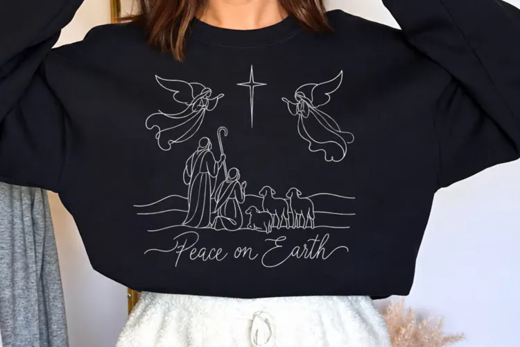 Oh Holy Night Nativity Christmas PNG, Christian Nativity Sce