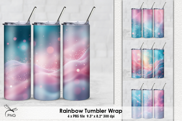 Rainbow tumbler wrap - 4 Variations