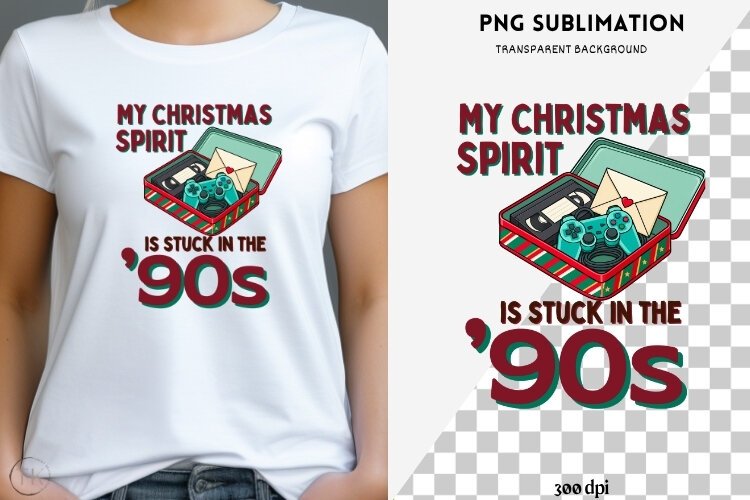 90's Christmas png design for T-shirts example image 1