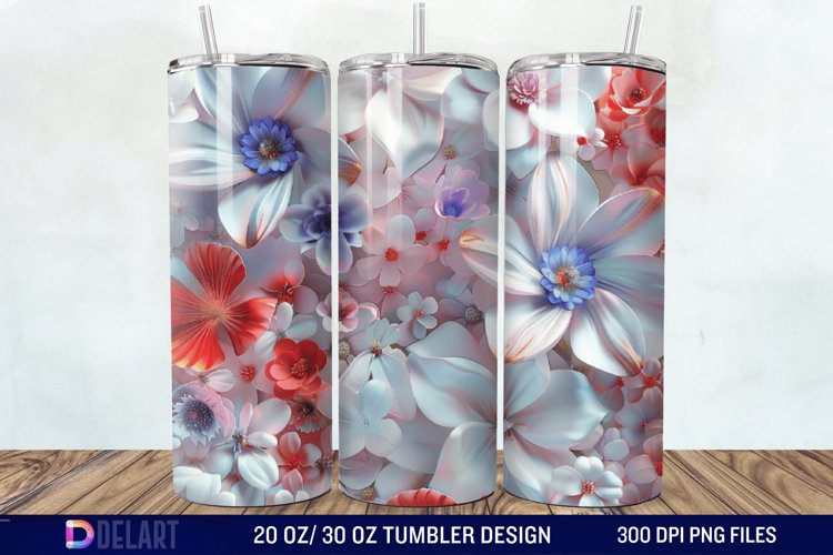 3D Floral Tumbler Wrap example image 1