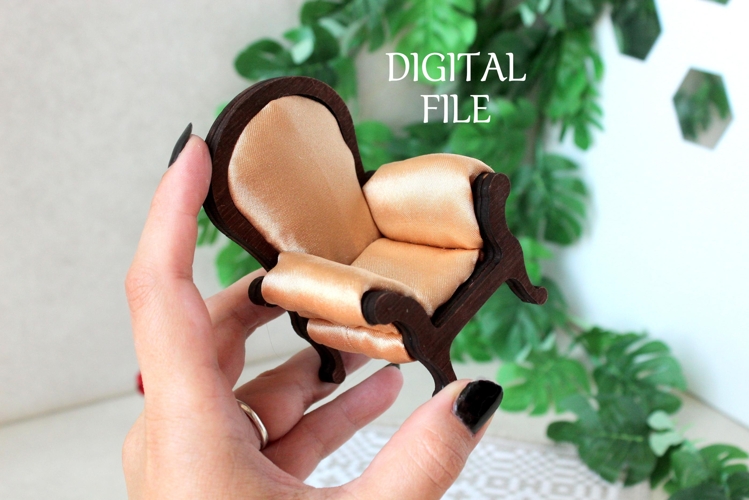 Miniature chair 1:12 scale digital download file laser cut