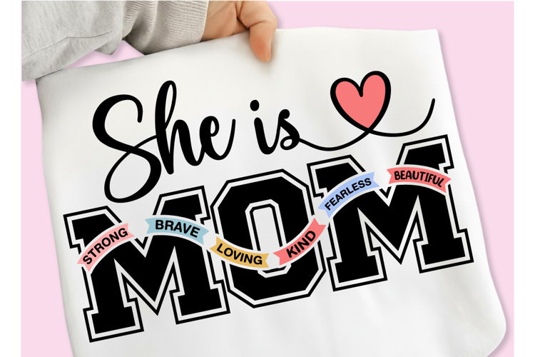 She is Mom SVG, Mothers Day SVG Shirt, Blessed Mom SVG
