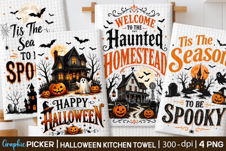 Halloween Kitchen Towel PNG, Funny Halloween PNG, Spooky PNG