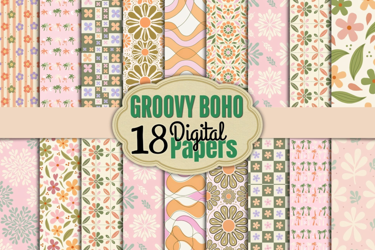 Vintage 70s Floral Backgrounds