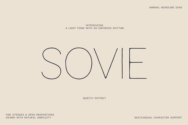 Sovie Thin Modern Font for Logos and Branding example image 1