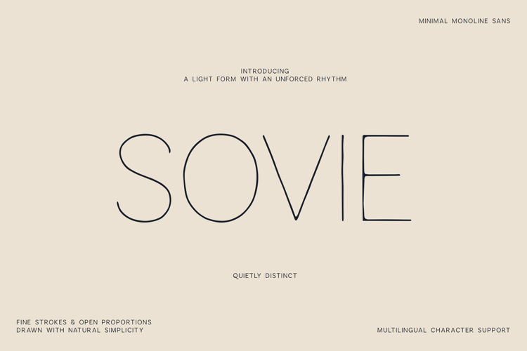 Sovie Thin Modern Font for Logos and Branding