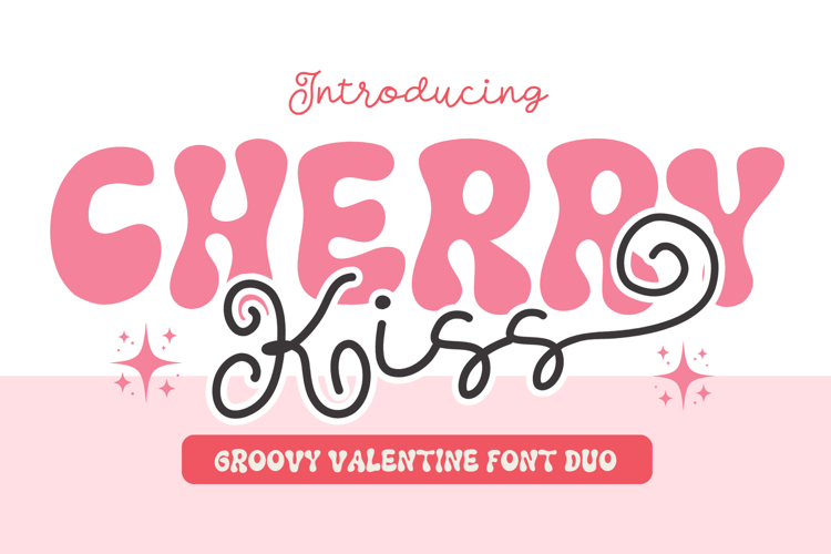 Cherry Kiss is a charming Valentine-themed duo font