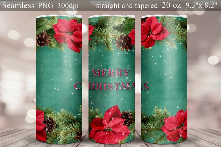 Christmas Tumbler Sublimation PNG | Christmas Seamless Wrap example image 1