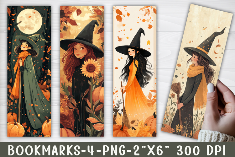 Whimsical Girl Printable Bookmark, 4 Bookmark Design