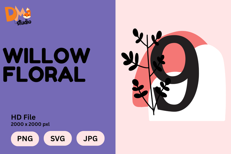 Leaf Monogram Svg