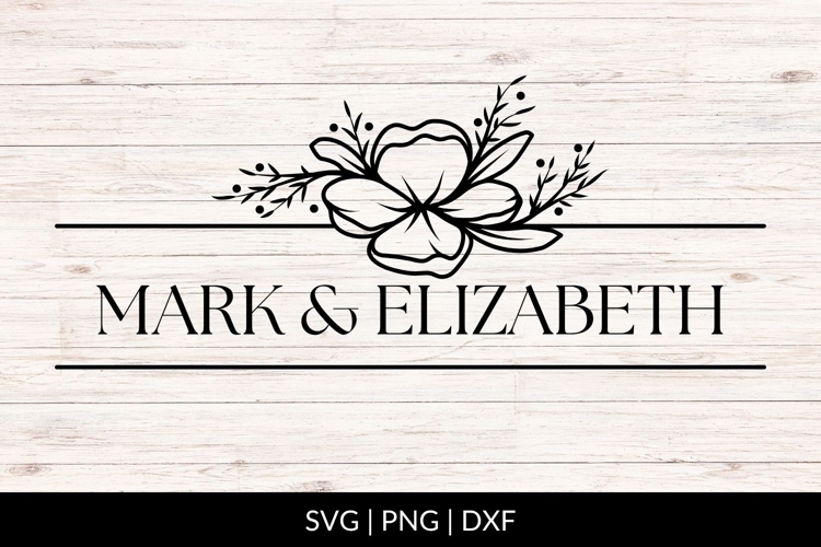 Hand Drawn Wedding Frame SVG With Floral Detail