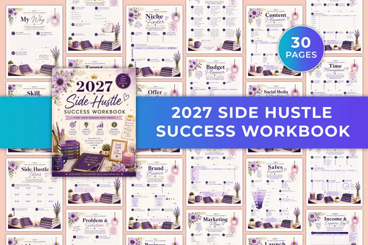 2027 Side Hustle Success Workbook Kdp interiors
