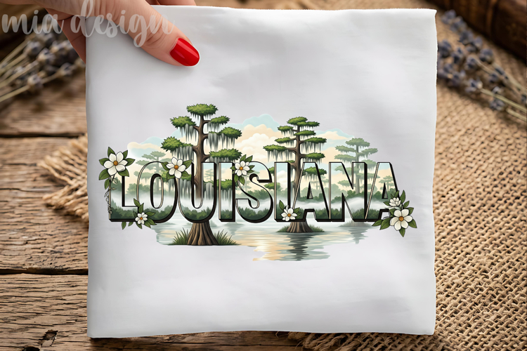 Louisiana PNG, Vintage State Pride Sublimation Design