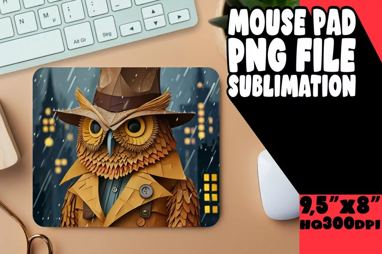 Owl Sublimation Mouse Pad