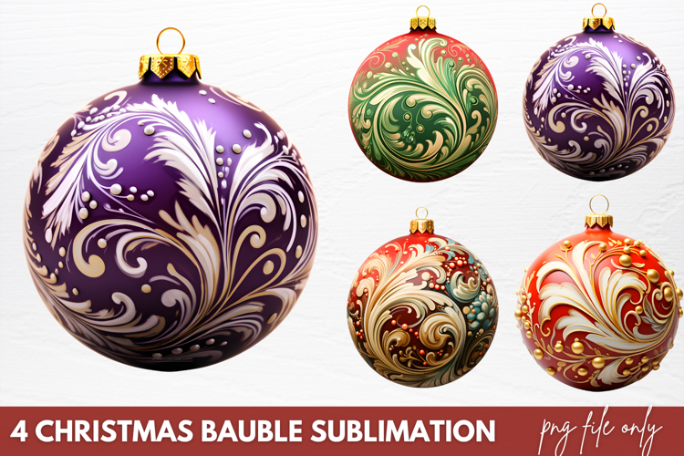 Christmas Bauble Sublimation Clipart PNG