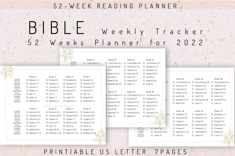Printable Bible 52-Week Reading Planner for 2022 (1751060)