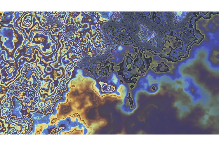 Abstract luminous iridescent liquid background.