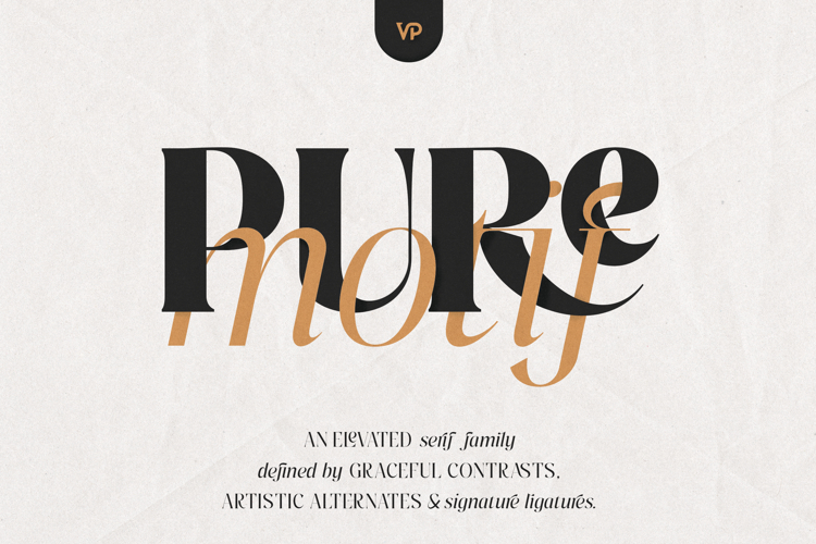 Pure Motif - An Elevated Serif Font