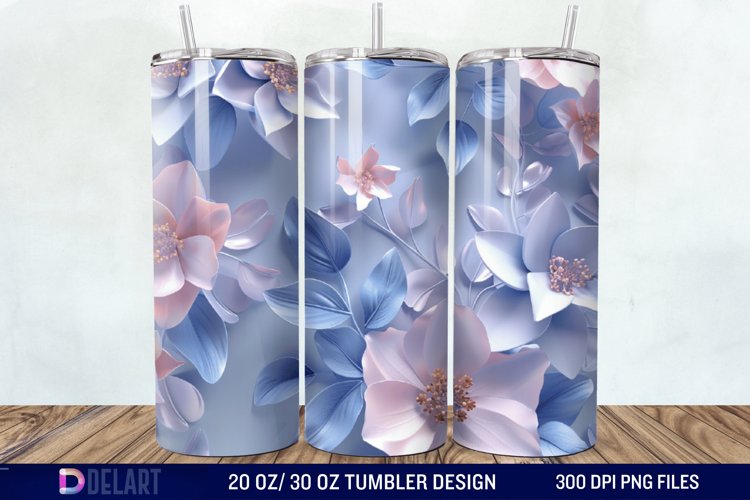 3D Floral Tumbler Wrap example image 1