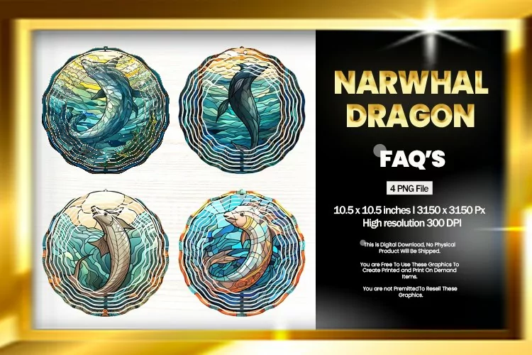 Narwhal Dragon Wind Spinner Sublimation - 04 Variations