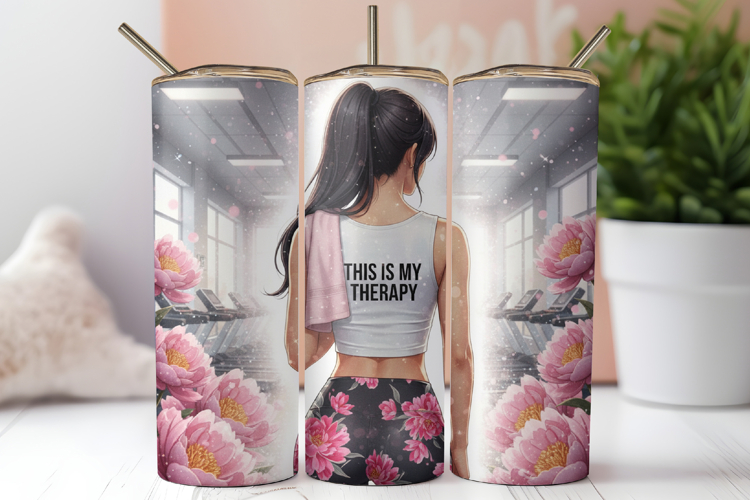 Workout Tumbler Wrap PNG