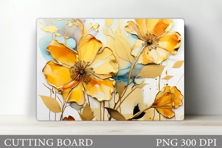 Flowers Cutting Board. Floral Cutting Board Design