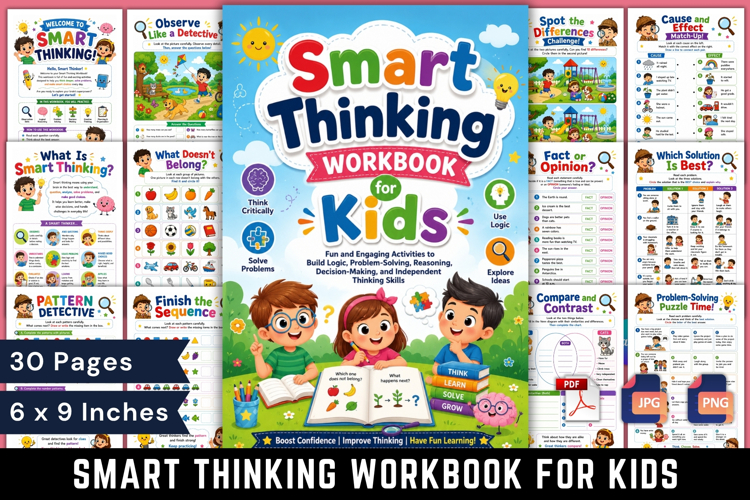 Smart Thinking Workbook for Kids example image 1