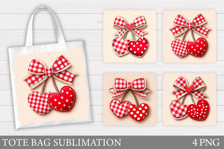Cherry Sublimation. Cherry Tote Bag Design